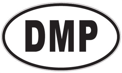 DMP - 3 Letter Initials Oval Sticker