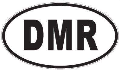 DMR - 3 Letter Initials Oval Sticker