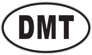 DMT - 3 Letter Initials Oval Sticker