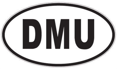 DMU - 3 Letter Initials Oval Sticker