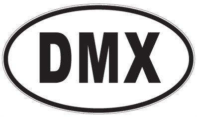 DMX - 3 Letter Initials Oval Sticker