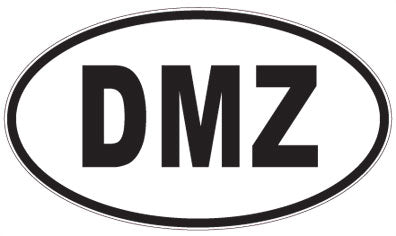 DMZ - 3 Letter Initials Oval Sticker