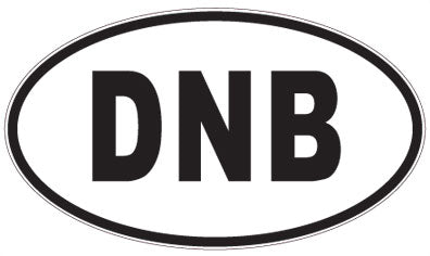 DNB - 3 Letter Initials Oval Sticker