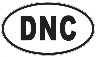 DNC - 3 Letter Initials Oval Sticker