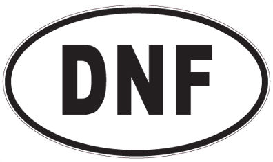 DNF - 3 Letter Initials Oval Sticker