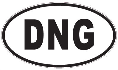 DNG - 3 Letter Initials Oval Sticker