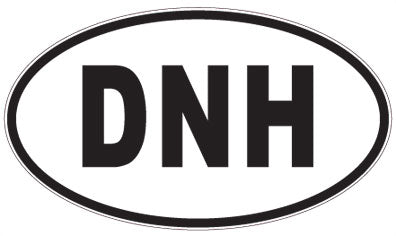 DNH - 3 Letter Initials Oval Sticker