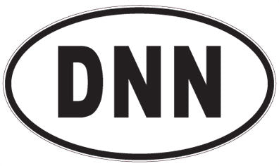 DNN - 3 Letter Initials Oval Sticker