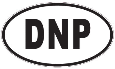 DNP - 3 Letter Initials Oval Sticker