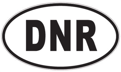 DNR - 3 Letter Initials Oval Sticker