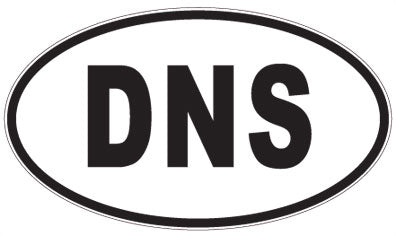 DNS - 3 Letter Initials Oval Sticker