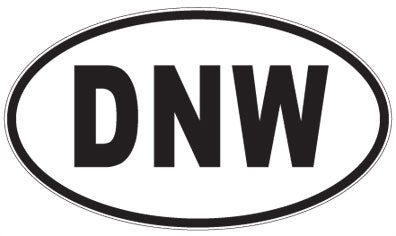 DNW - 3 Letter Initials Oval Sticker