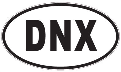 DNX - 3 Letter Initials Oval Sticker