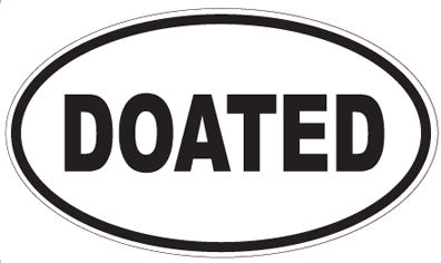 DOATED - Oval Sticker