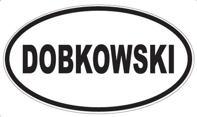 DOBKOWSKI - Oval Sticker