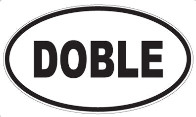 DOBLE - Oval Sticker