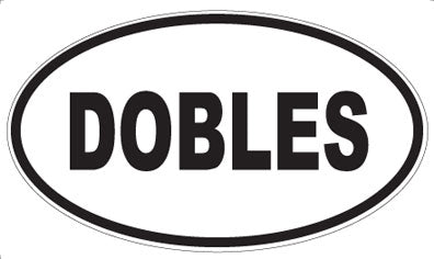 DOBLES - Oval Sticker