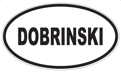 DOBRINSKI - Oval Sticker