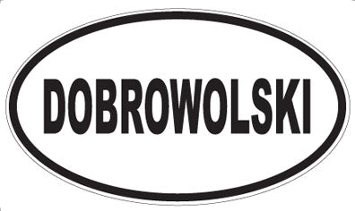 DOBROWOLSKI - Oval Sticker