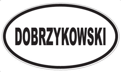 DOBRZYKOWSKI - Oval Sticker