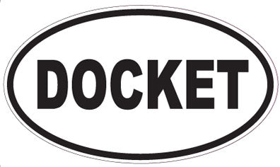 DOCKET - Oval Sticker