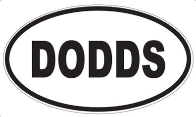 DODDS - Oval Sticker