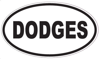 DODGES - Oval Sticker