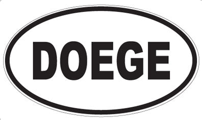 DOEGE - Oval Sticker