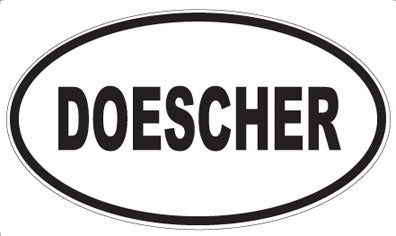 DOESCHER - Oval Sticker