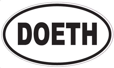 DOETH - Oval Sticker