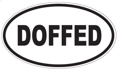 DOFFED - Oval Sticker
