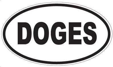 DOGES - Oval Magnet