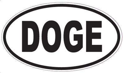 DOGE - Oval Sticker