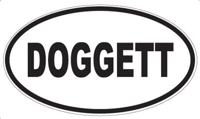 DOGGETT - Oval Sticker