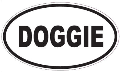 DOGGIE - Oval Sticker