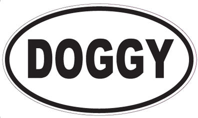 DOGGY - Oval Sticker