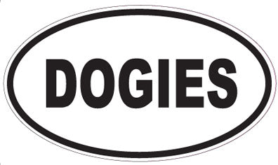 DOGIES - Oval Sticker