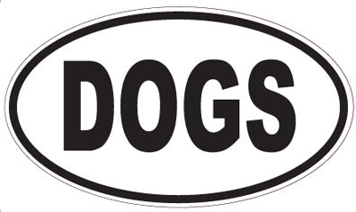 DOGS - Oval Sticker