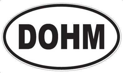 DOHM - Oval Sticker