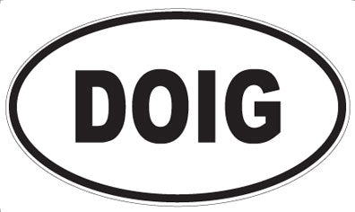 DOIG - Oval Magnet