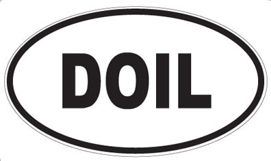 DOIL - Oval Sticker