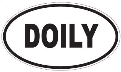 DOILY - Oval Sticker