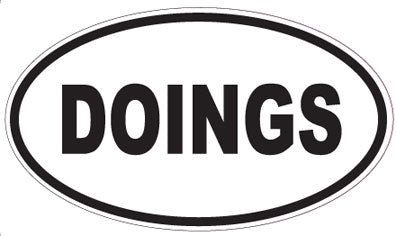 DOINGS - Oval Sticker