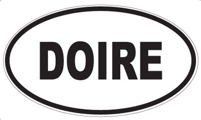 DOIRE - Oval Sticker