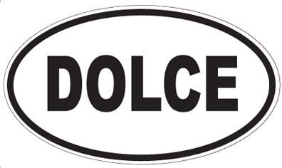 DOLCE - Oval Sticker