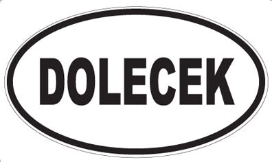 DOLECEK - Oval Sticker