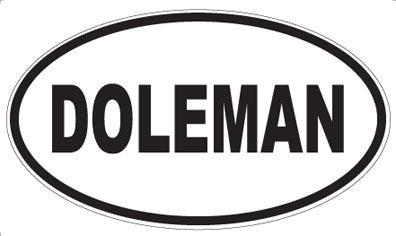 DOLEMAN - Oval Sticker
