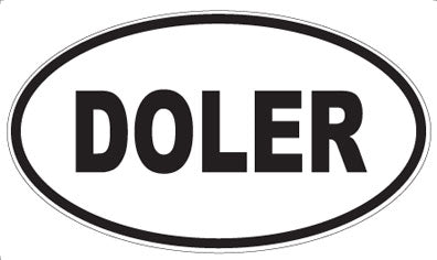 DOLER - Oval Sticker