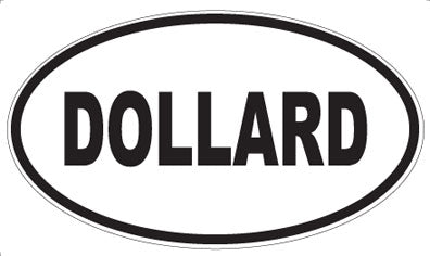 DOLLARD - Oval Sticker