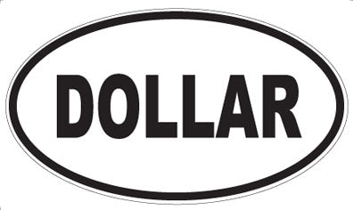 DOLLAR - Oval Magnet